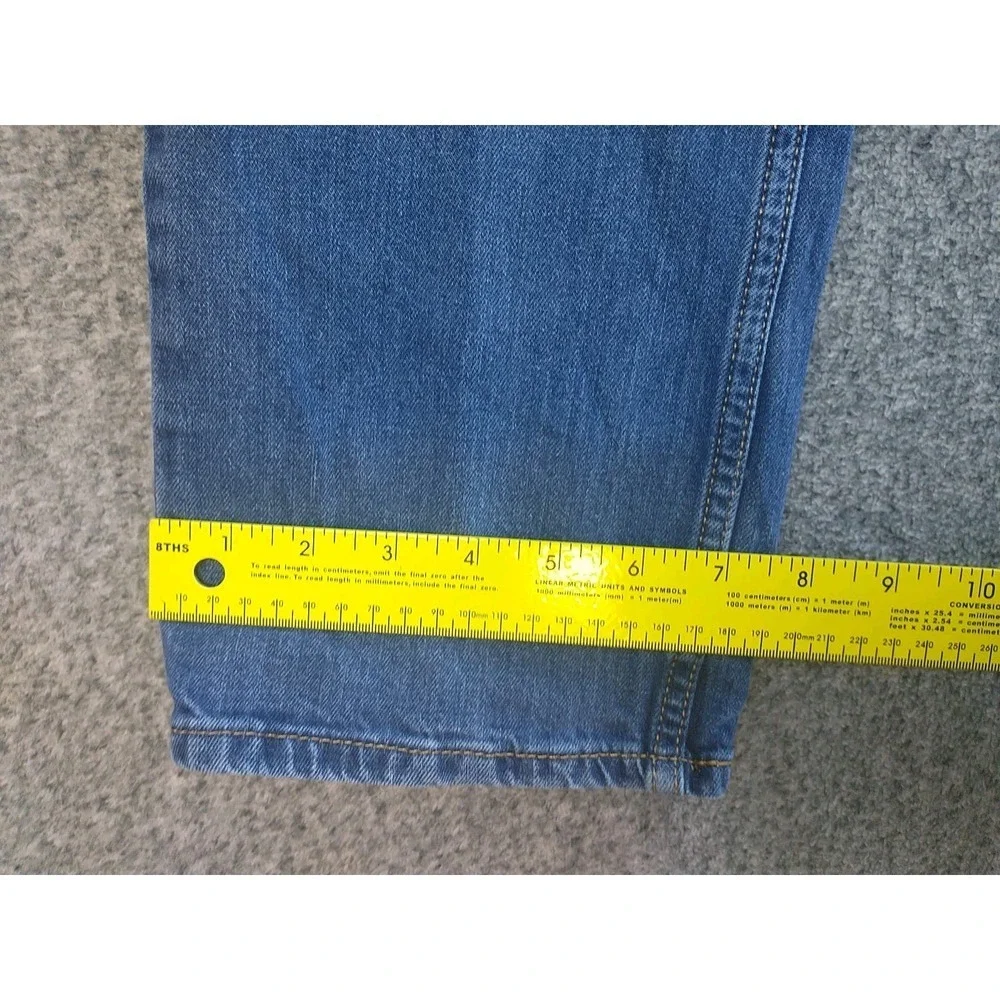 Levi Strauss Mens Straight Leg Jeans Blue Medium Wash WaterLess 38x31